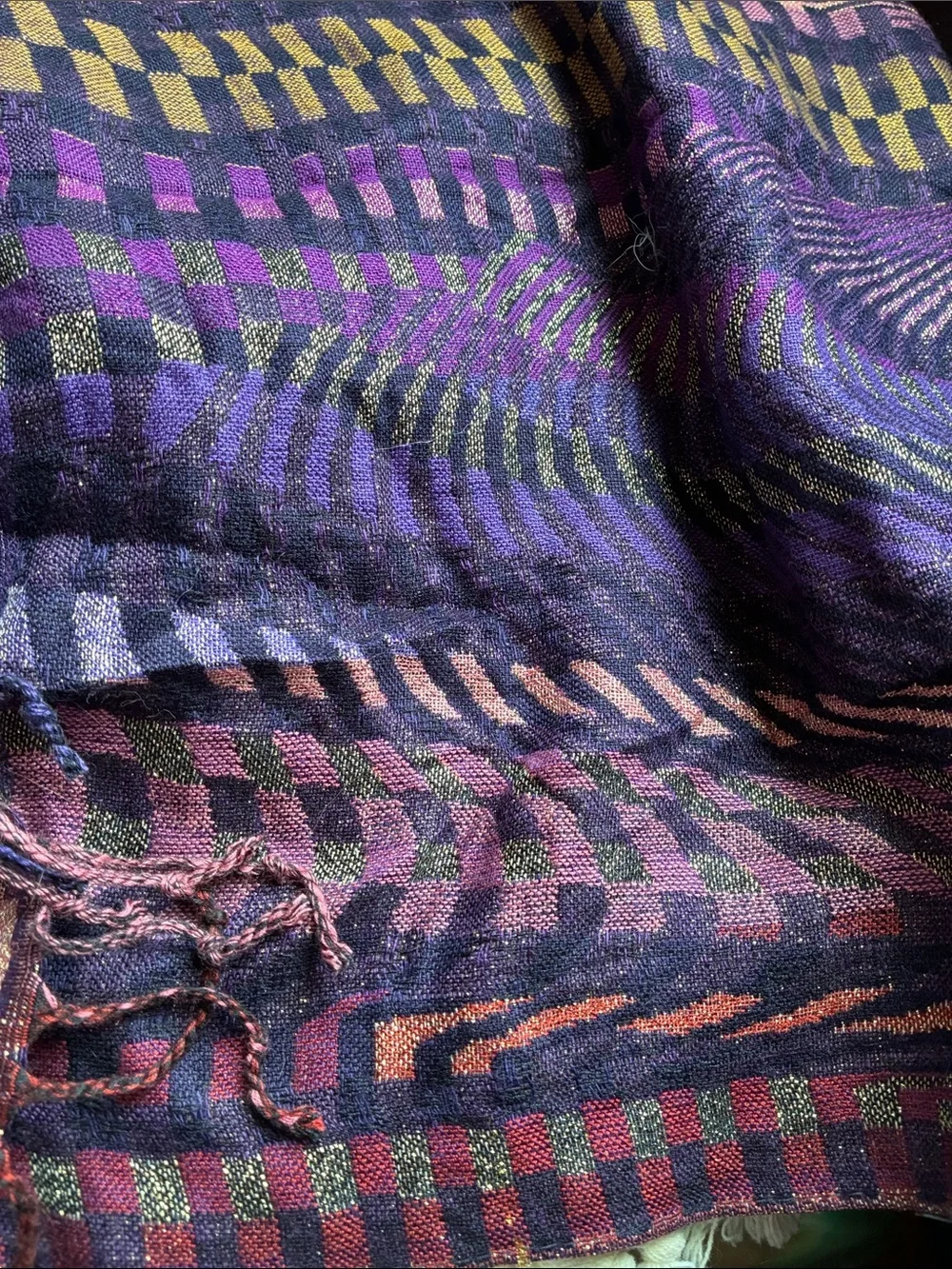 SILKBLEND PASHMINA WRAP CHECKERED MOTIF